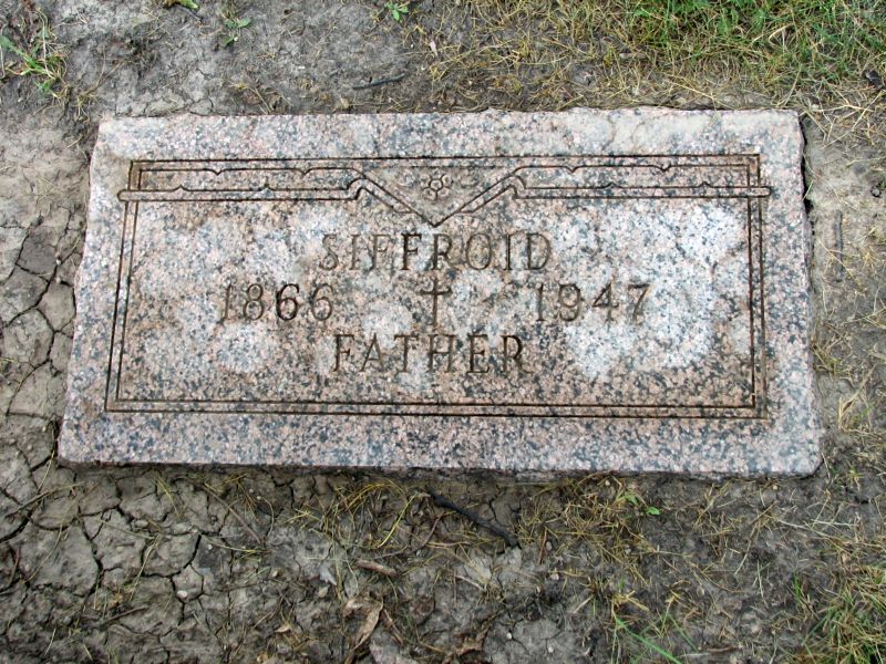 Siffroid Grégoire Tombstone Calvary Cemetery Grand Forks ND